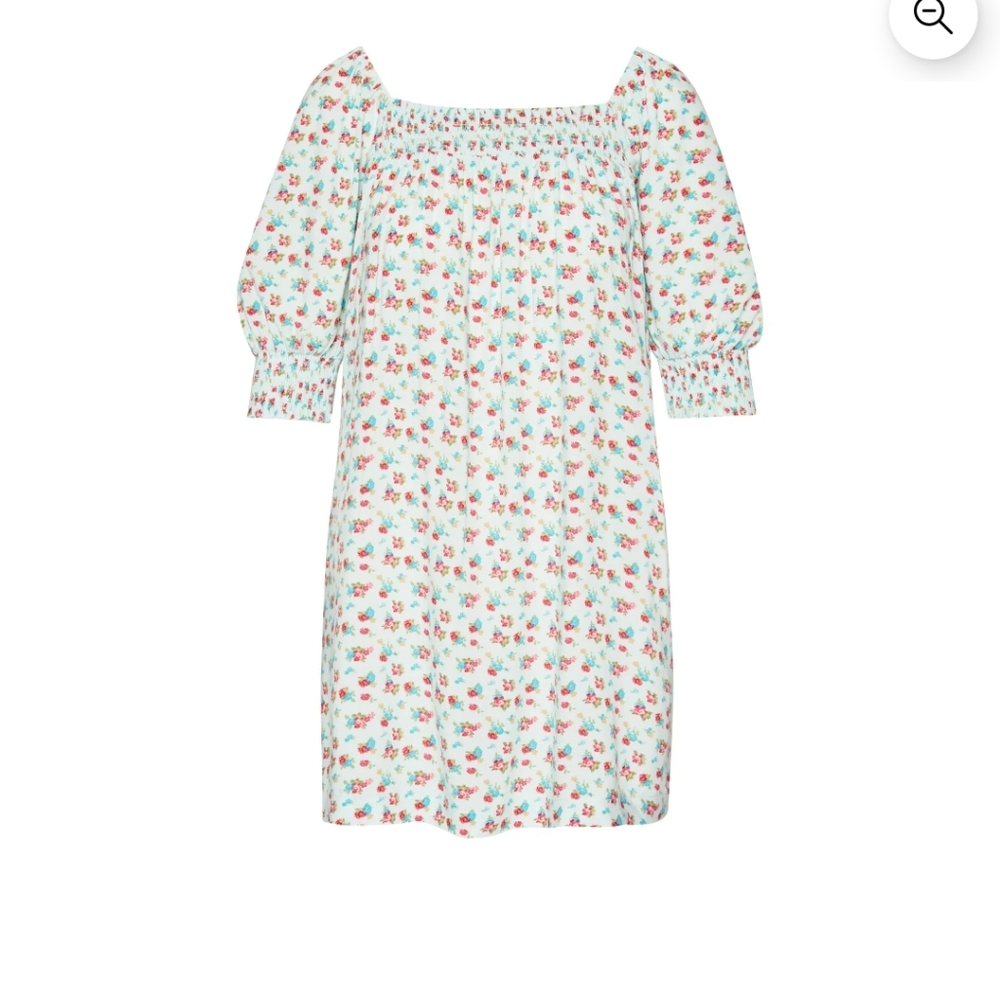 Betsey Johnson Floral Smocked Mini Dress - Picture 2 of 8